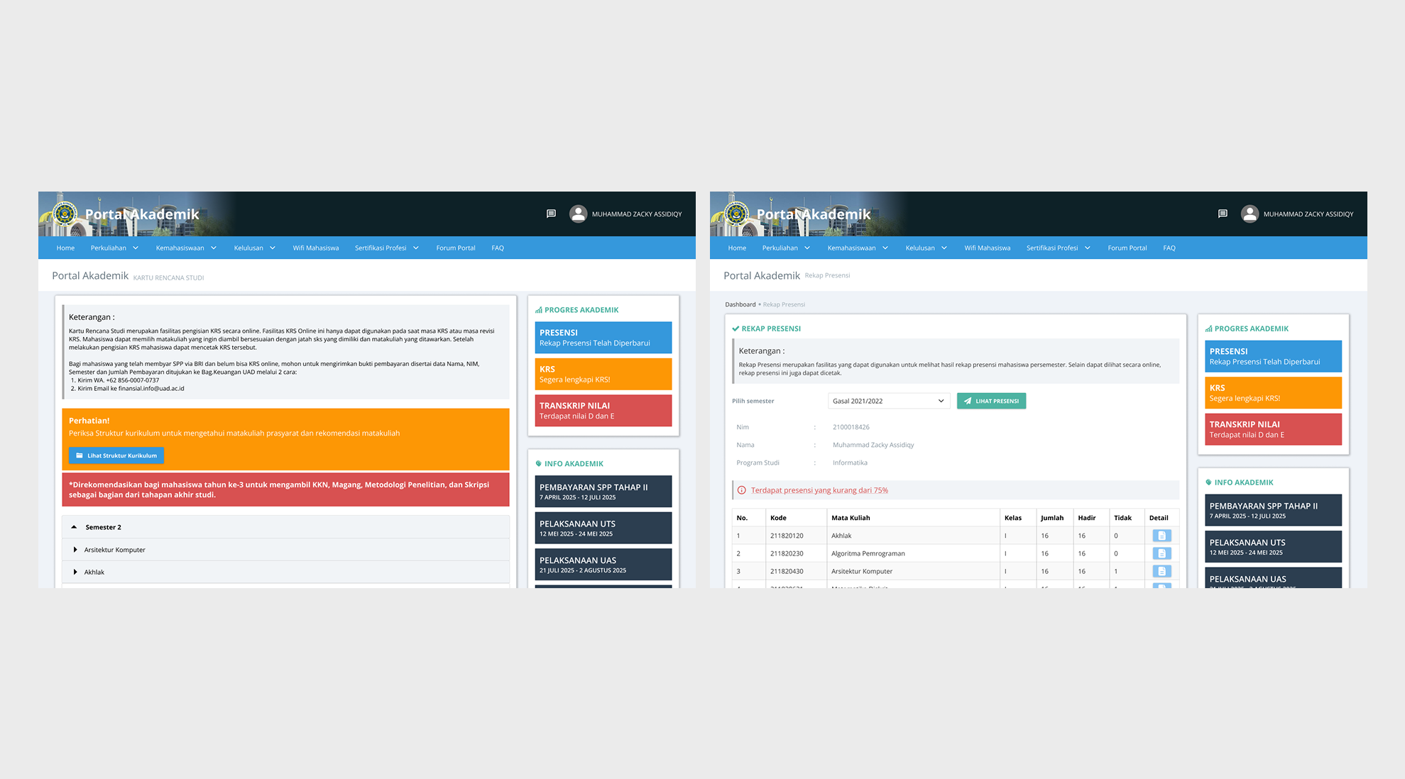 UX Research & Design – UAD Academic Portal - 2