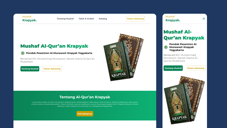 Mushaf Krapyak Website